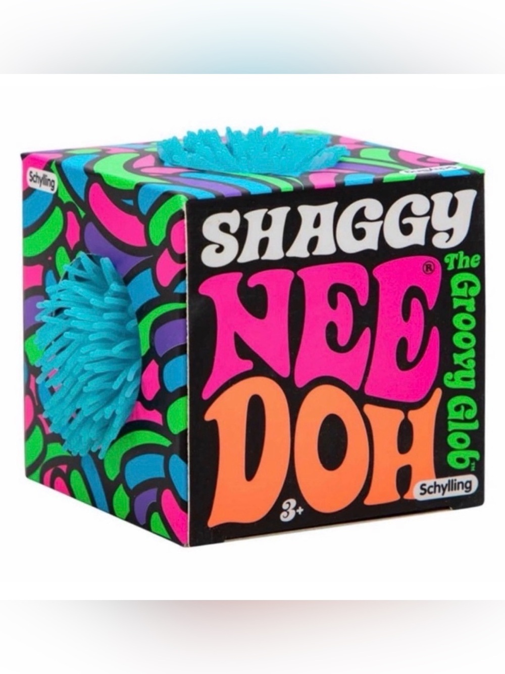 Shaggy NeeDoh Sensory Stress Ball - Bright blue